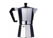 Economy Cuban coffee maker, Aluminum construction . 6 cup